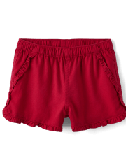 Girls Ruffle Pull On Shorts - Little Classics
