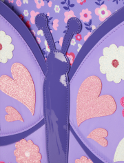 Girls Glitter Butterfly Backpack - Uniform