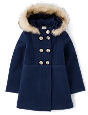 Girls Dress Coat - Royal Christmas