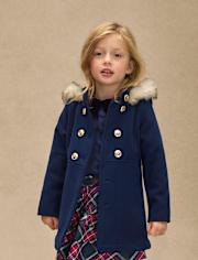Girls Dress Coat - Royal Christmas