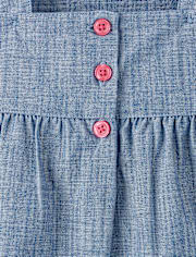 Chasuble Fille Brodée arc-en-ciel Chambray - Classroom Cutie
