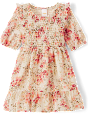 Vestidos Niña Floral Volantes Fruncidos - Country Charm