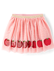 Girls Sequin Apple Tutu Skirt - Classroom Cutie