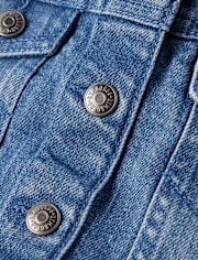 Niña Jeans Volantes / Chaleco Cropped Mezclilla - Country Charm