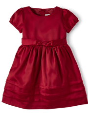 Girls Bow Fit And Flare Dress - All Dressed Up