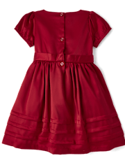 Girls Bow Fit And Flare Dress - All Dressed Up