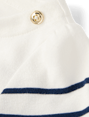 Girls Striped Boat Neck Top - Classroom Cutie