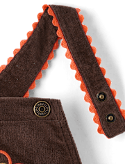Girls Embroidered Turkey Ruffle Skirtall - Autumn Adventures