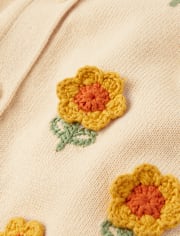 Cárdigan Girasol Bordado Niña - Aventuras de Otoño