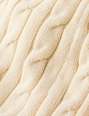 Girls Cable Knit Long Shawl Cardigan - Country Charm