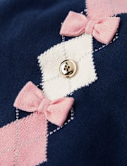 Fille Argyle Robe chandail - Classroom Cutie