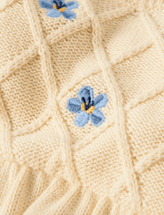 Girls Embroidered Floral Sweater Dress - Country Charm