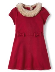 Girls Bow Ponte Dress - All Dressed Up