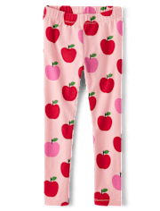 Girls Apple Leggings - Classroom Cutie