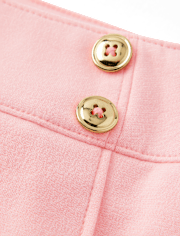 Girls Pleated Button Ponte Skort - Classroom Cutie