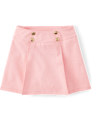 Girls Pleated Button Ponte Skort - Classroom Cutie