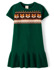 Vestidos Niña Intarsia Fox Fairisle Suéteres - Autumn Adventures