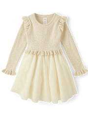Girls Tutu Sweater Dress - All Dressed Up