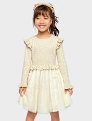 Girls Tutu Sweater Dress - All Dressed Up
