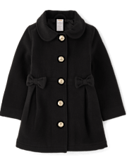 Girls Bow Dress Coat - All Dressed Up
