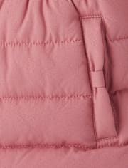 Girls Long Puffer Jacket - Little Essentials