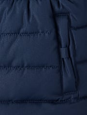 Girls Long Puffer Jacket - Little Essentials