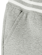 Boys Striped Cuff Fleece Jogger Pants - Little Essentials