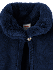 Girls Faux Fur Shrug - Royal Christmas