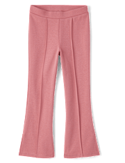 Girls Pintuck Ponte Flare Jeggings - Little Essentials