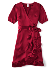 Womens Mommy And Me Ruffle Wrap Dress - All Dressed Up