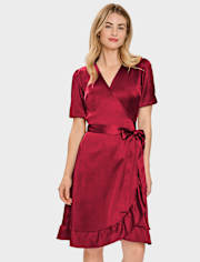 Womens Mommy And Me Ruffle Wrap Dress - All Dressed Up