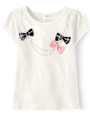 Top con collar bordado para niñas - Classroom Cutie
