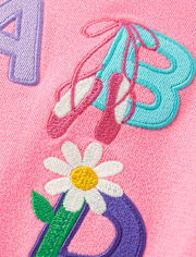 Haut tulipe brodé avec lettres pour fille - Classroom Cutie