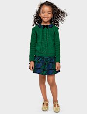 Girls Plaid Tiered Skirt - All Dressed Up