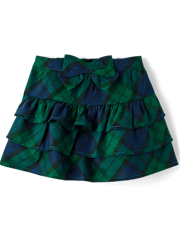 Girls Plaid Tiered Skirt - All Dressed Up