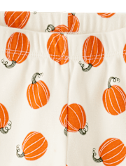 Girls Pumpkin Leggings - Autumn Adventures