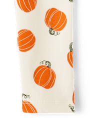 Girls Pumpkin Leggings - Autumn Adventures