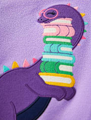 Haut brodé pour livre Dino pour fille - Classroom Cutie