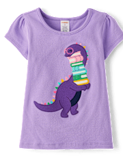 Haut brodé pour livre Dino pour fille - Classroom Cutie