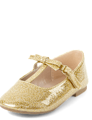 Girls Glitter T Strap Ballet Flats - All Dressed Up