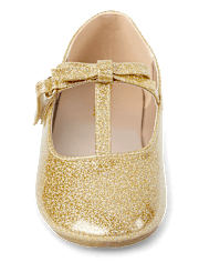 Girls Glitter T Strap Ballet Flats - All Dressed Up