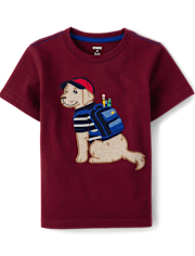 Mochila con perro bordado para niño - Classroom Cutie