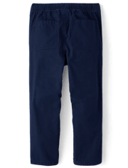 Boys Poplin Pull On Pants - Little Essentials