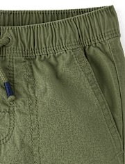 Boys Poplin Pull On Pants - Little Essentials