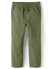Boys Poplin Pull On Pants - Little Essentials