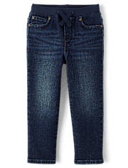 Boys Pull On Straight Jeans - Little Essentials