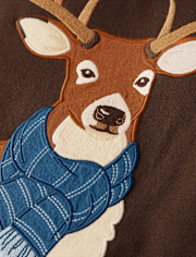 Boys Embroidered Deer Layered Top - Country Charm