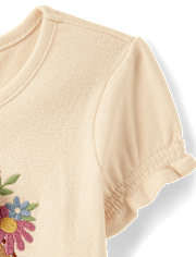 Girls Embroidered Cowgirl Boots Top - Country Charm