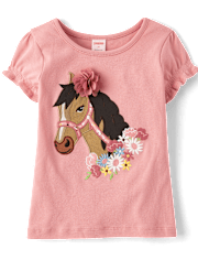 Top Niña Caballo Bordado - Country Charm
