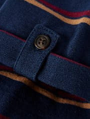 Boys Striped Henley Top - Classroom Cutie